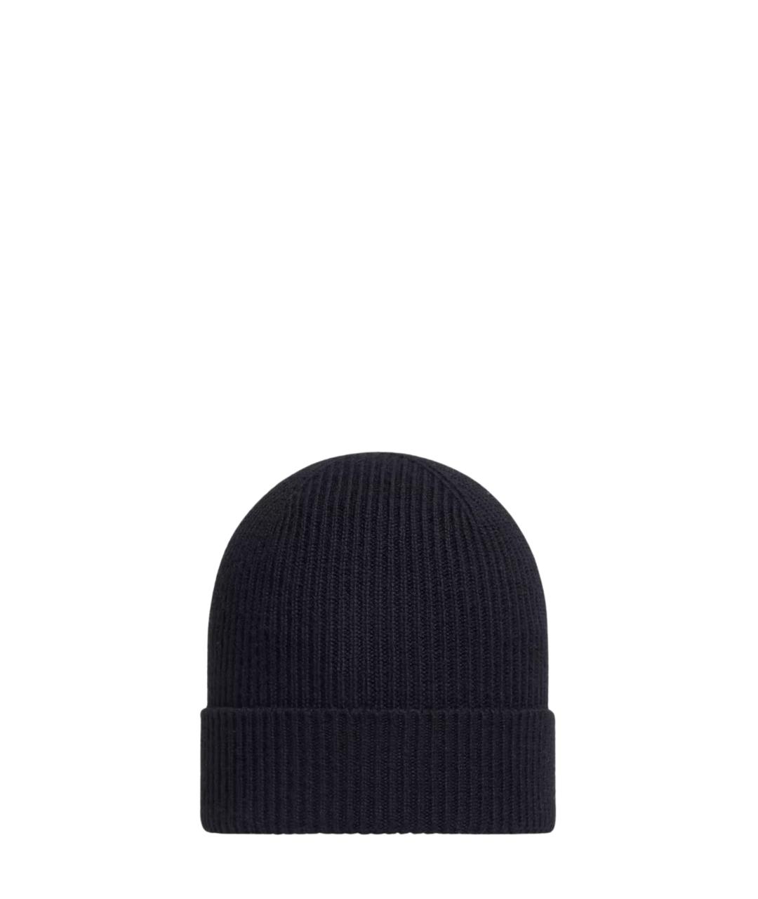 MONCLER Черная шерстяная шапка, фото 2