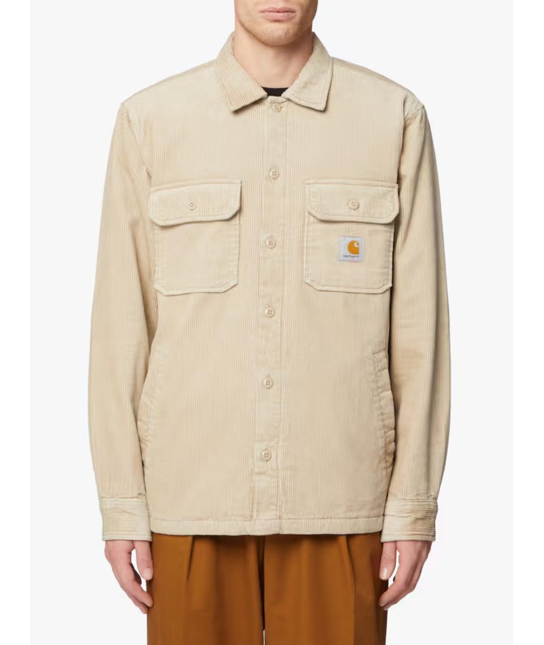 CARHARTT WIP Бежевая хлопковая кэжуал рубашка, фото 3