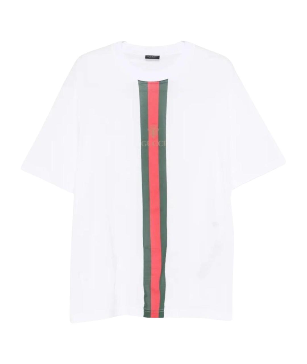 GUCCI Белая хлопковая футболка, фото 1
