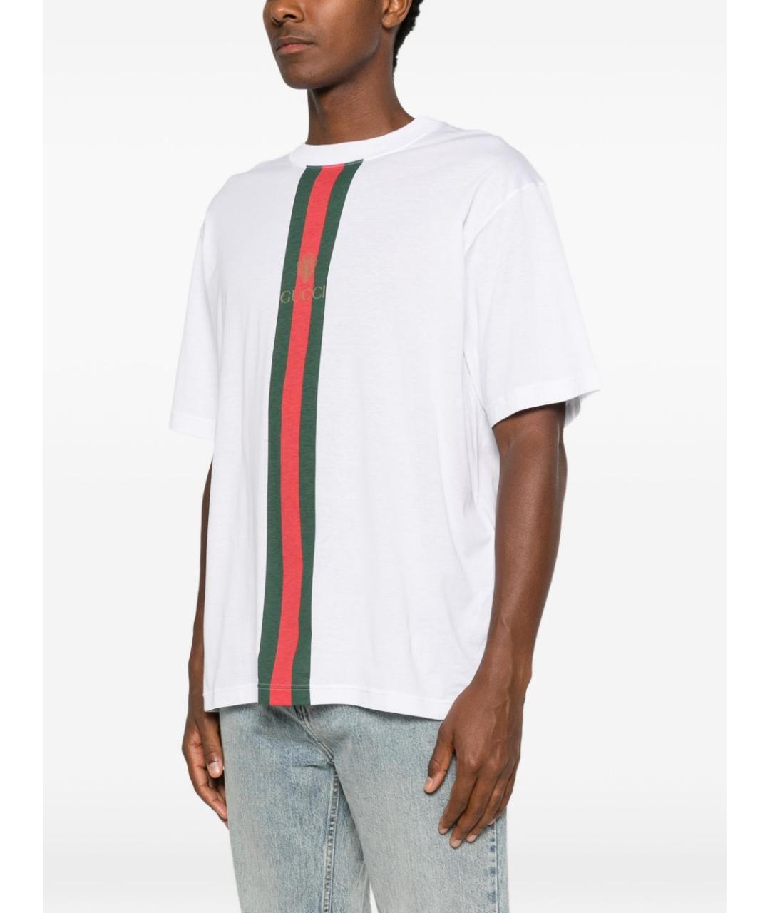 GUCCI Белая хлопковая футболка, фото 6