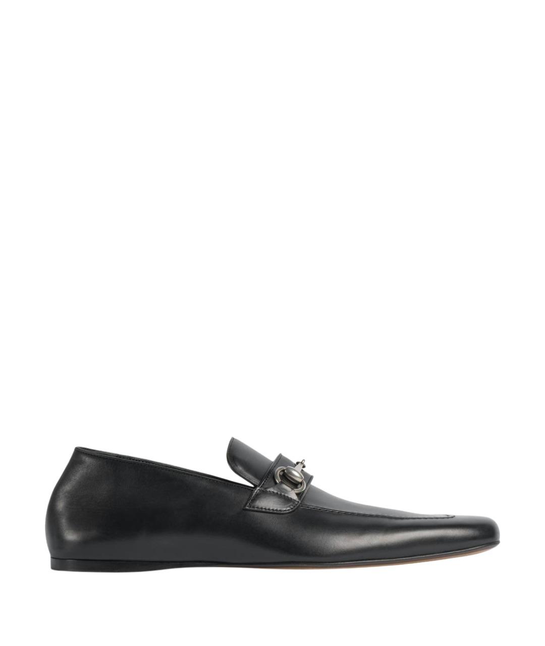 GUCCI Черные кожаные лоферы, фото 1