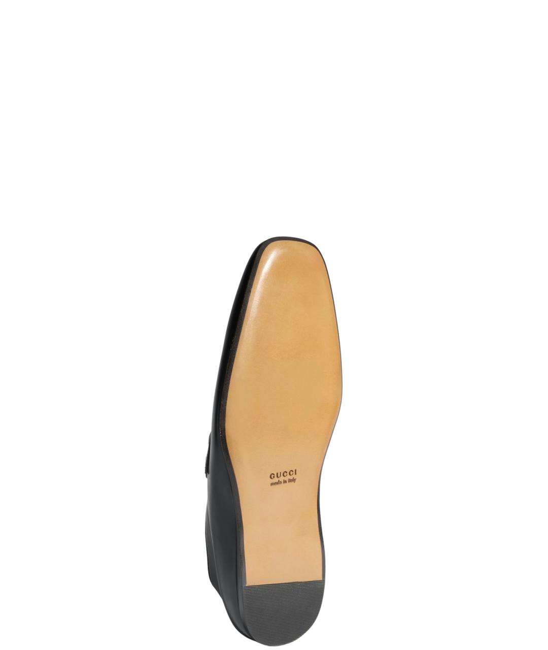 GUCCI Черные кожаные лоферы, фото 5