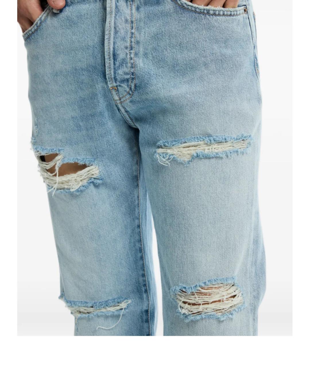 ACNE STUDIOS Голубые хлопковые джинсы, фото 5