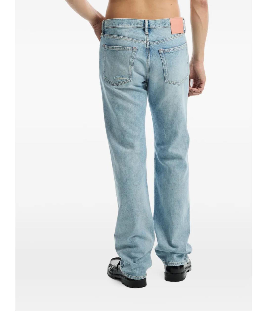 ACNE STUDIOS Голубые хлопковые джинсы, фото 4