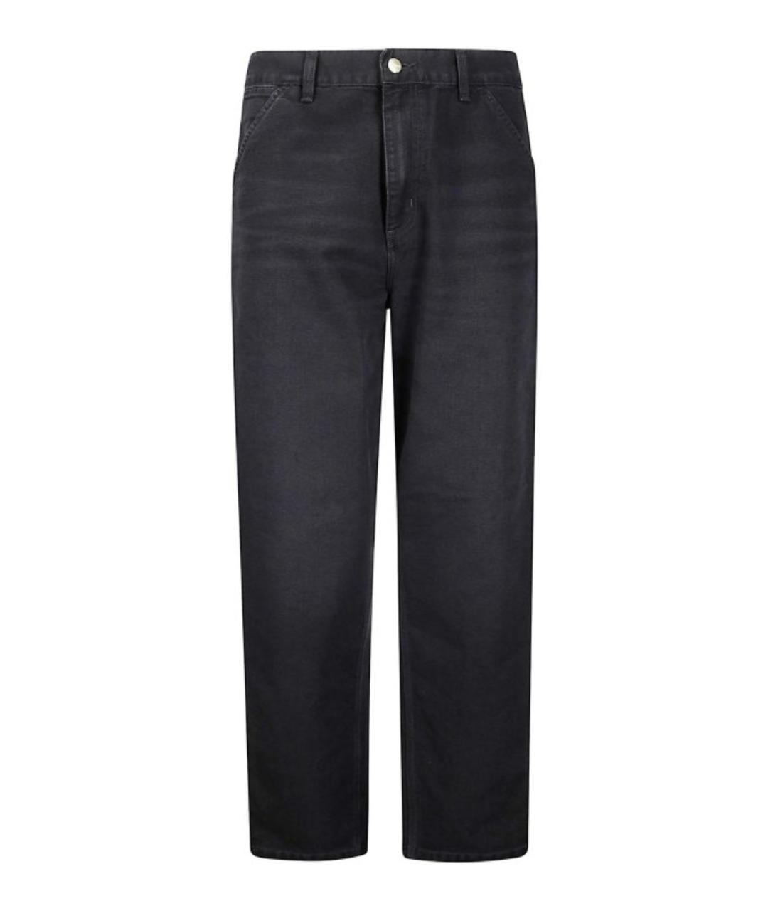 CARHARTT WIP Черные хлопковые прямые джинсы, фото 1