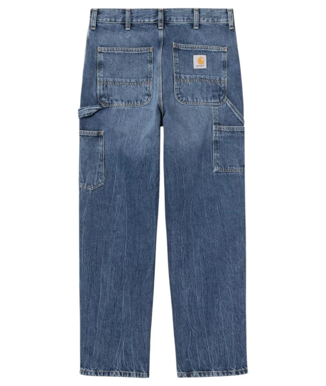 CARHARTT WIP Синие хлопковые прямые джинсы, фото 2
