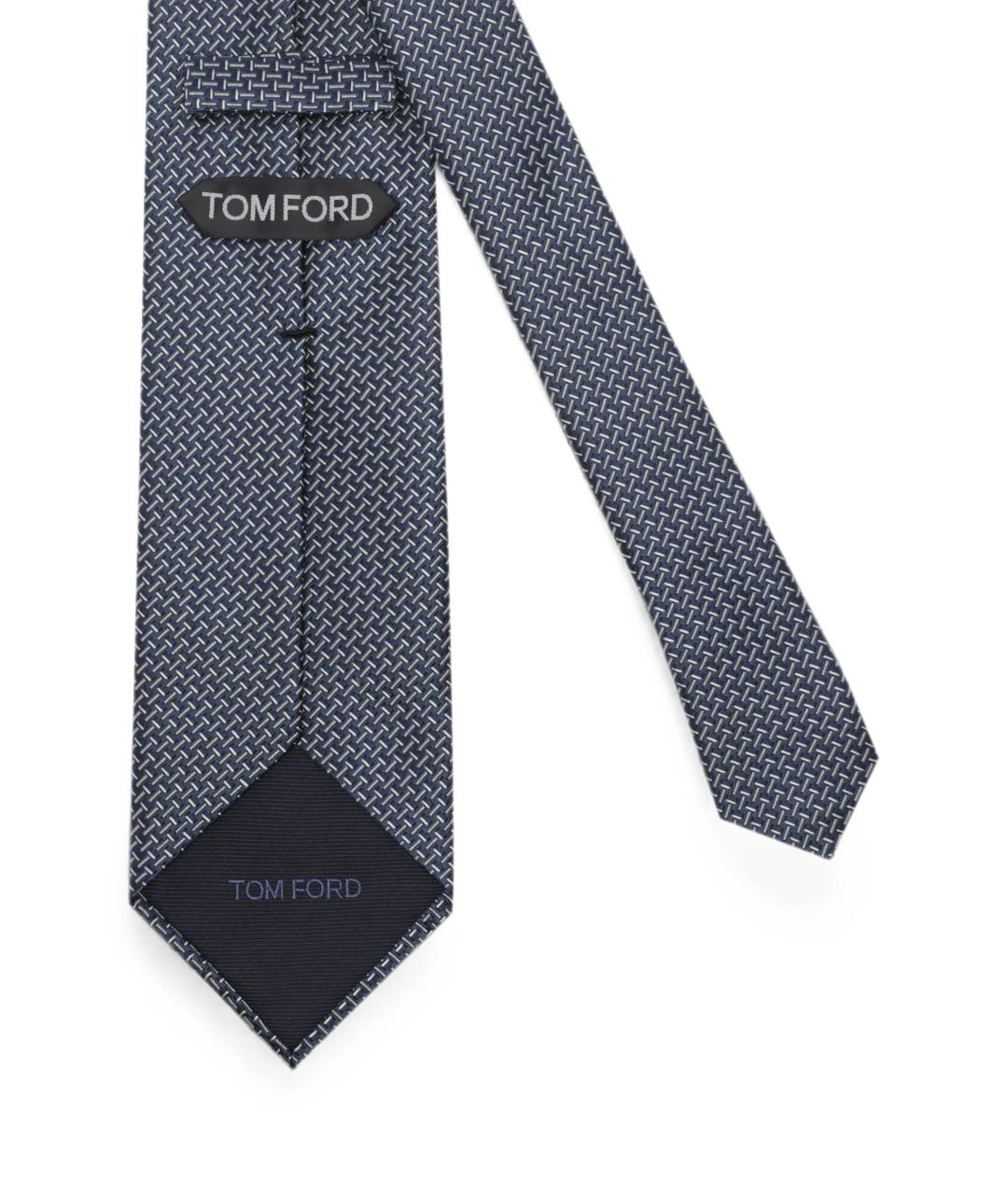 TOM FORD Синий шелковый галстук, фото 2