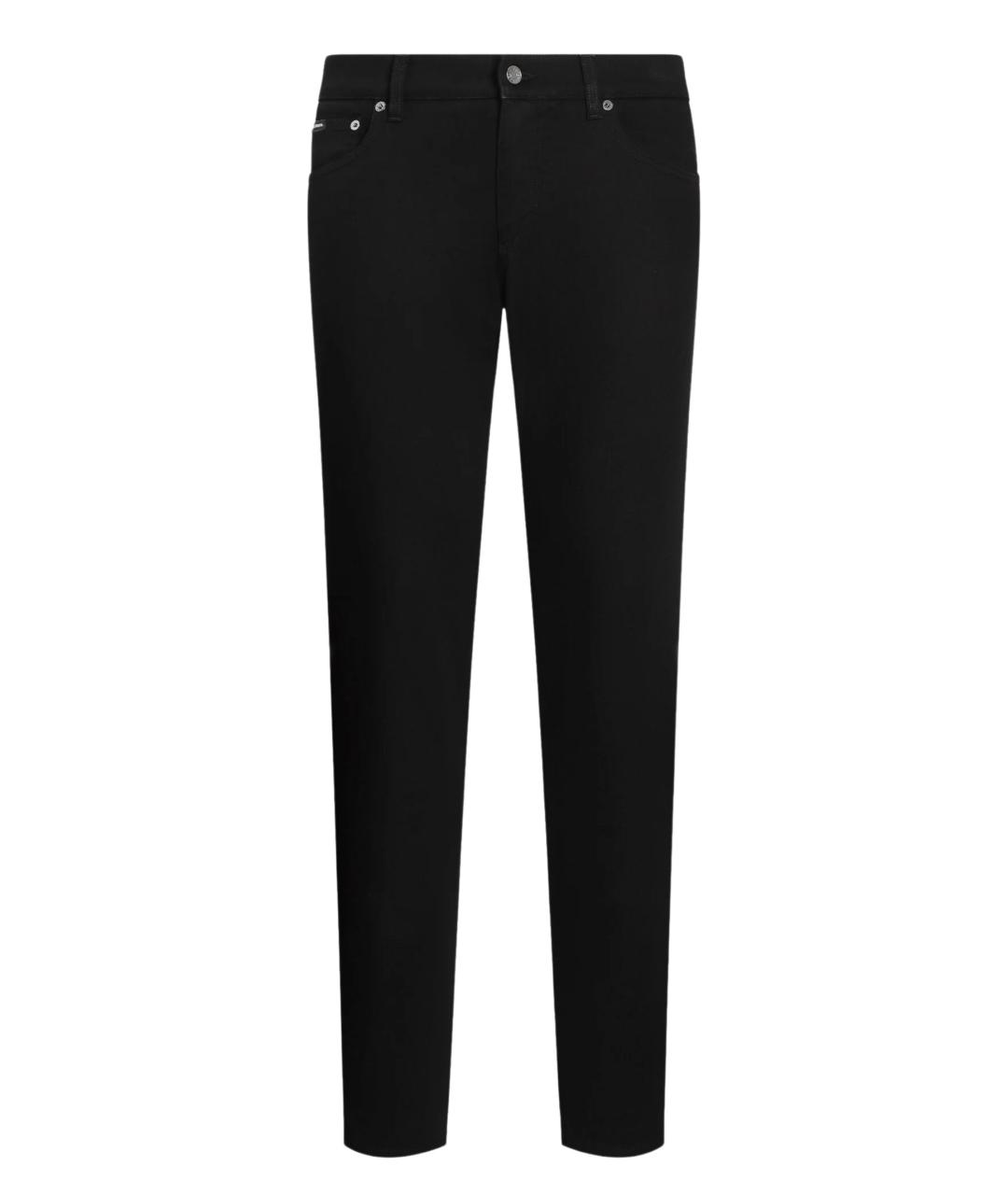DOLCE&GABBANA Черные хлопко-эластановые джинсы скинни, фото 1