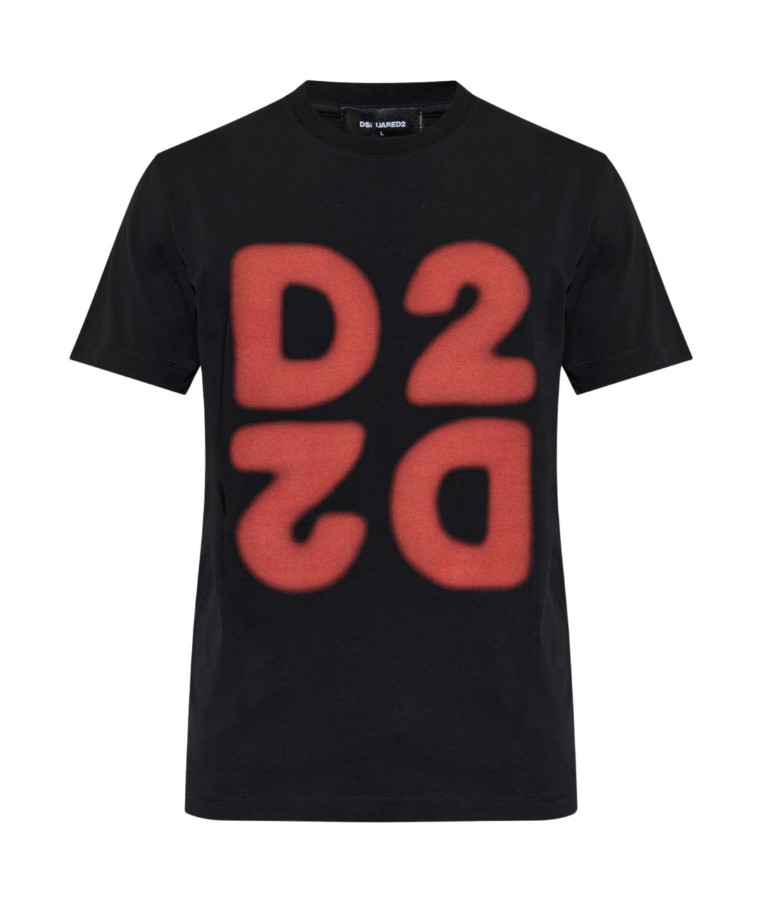DSQUARED2 Черная хлопковая футболка, фото 1
