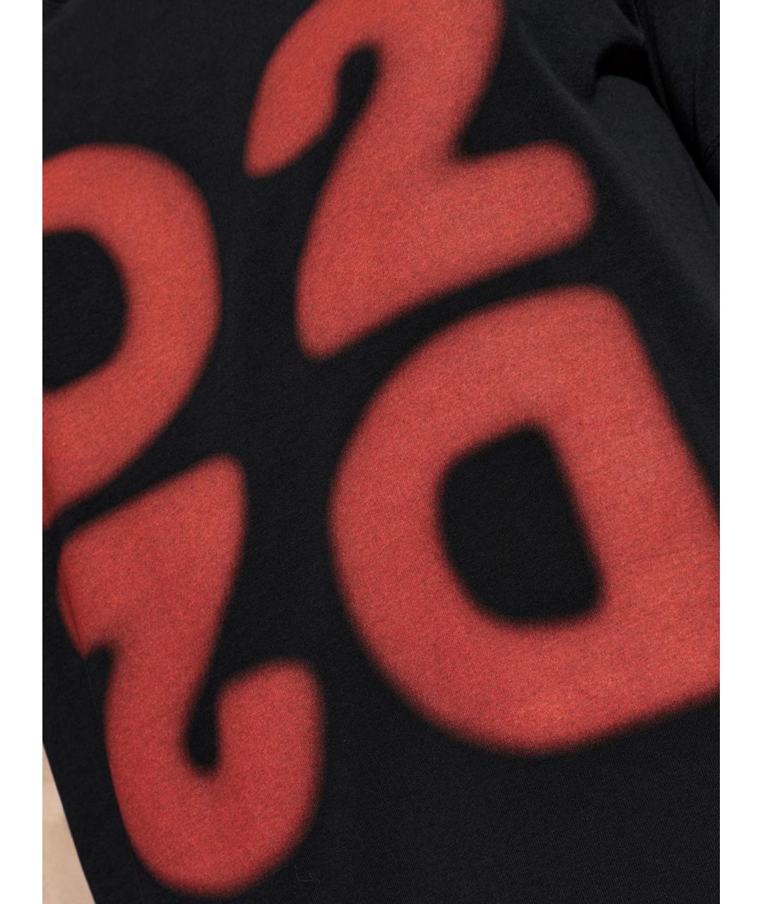 DSQUARED2 Черная хлопковая футболка, фото 4