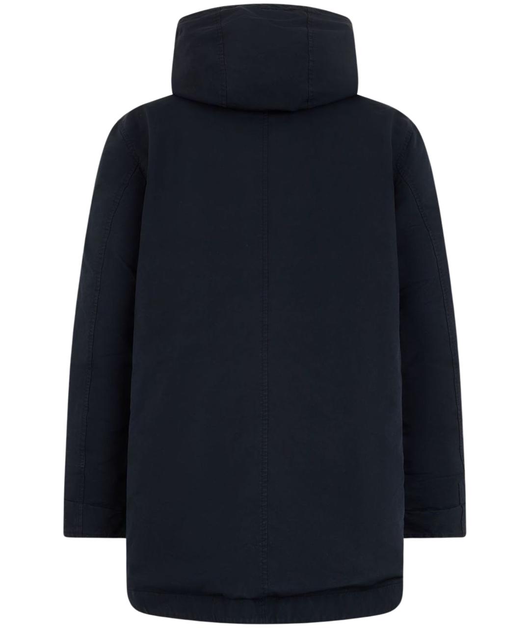 STONE ISLAND Темно-синяя полиэстеровая парка, фото 2