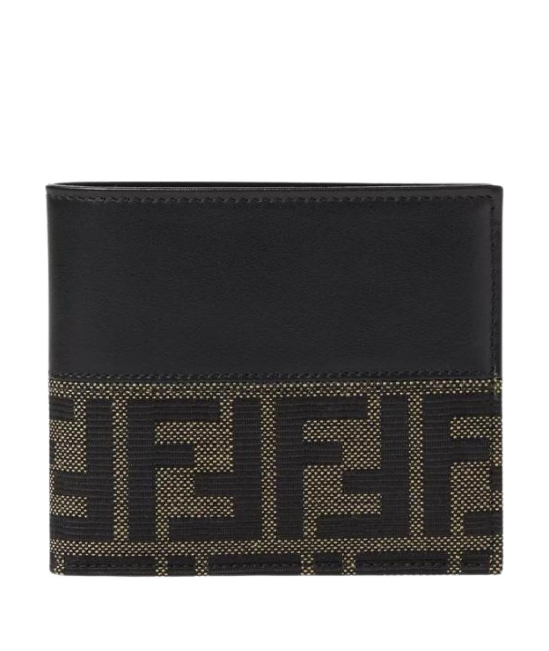 FENDI Черный кожаный кошелек, фото 1