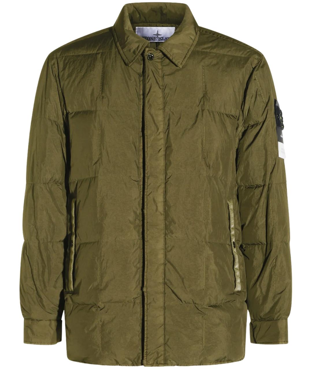 STONE ISLAND Зеленая полиамидовая куртка, фото 1