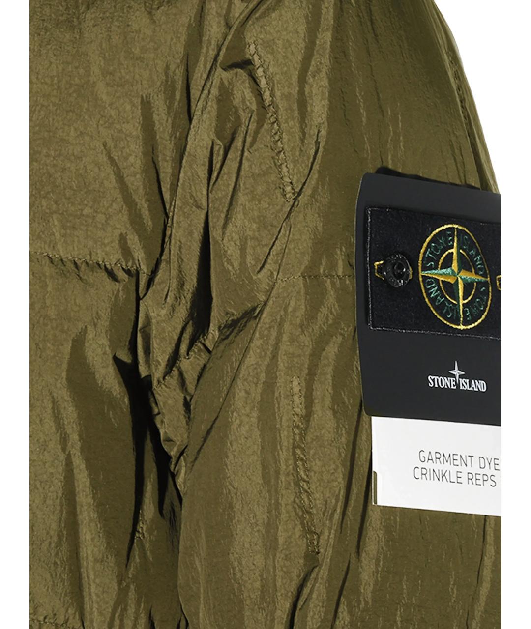 STONE ISLAND Зеленая полиамидовая куртка, фото 3
