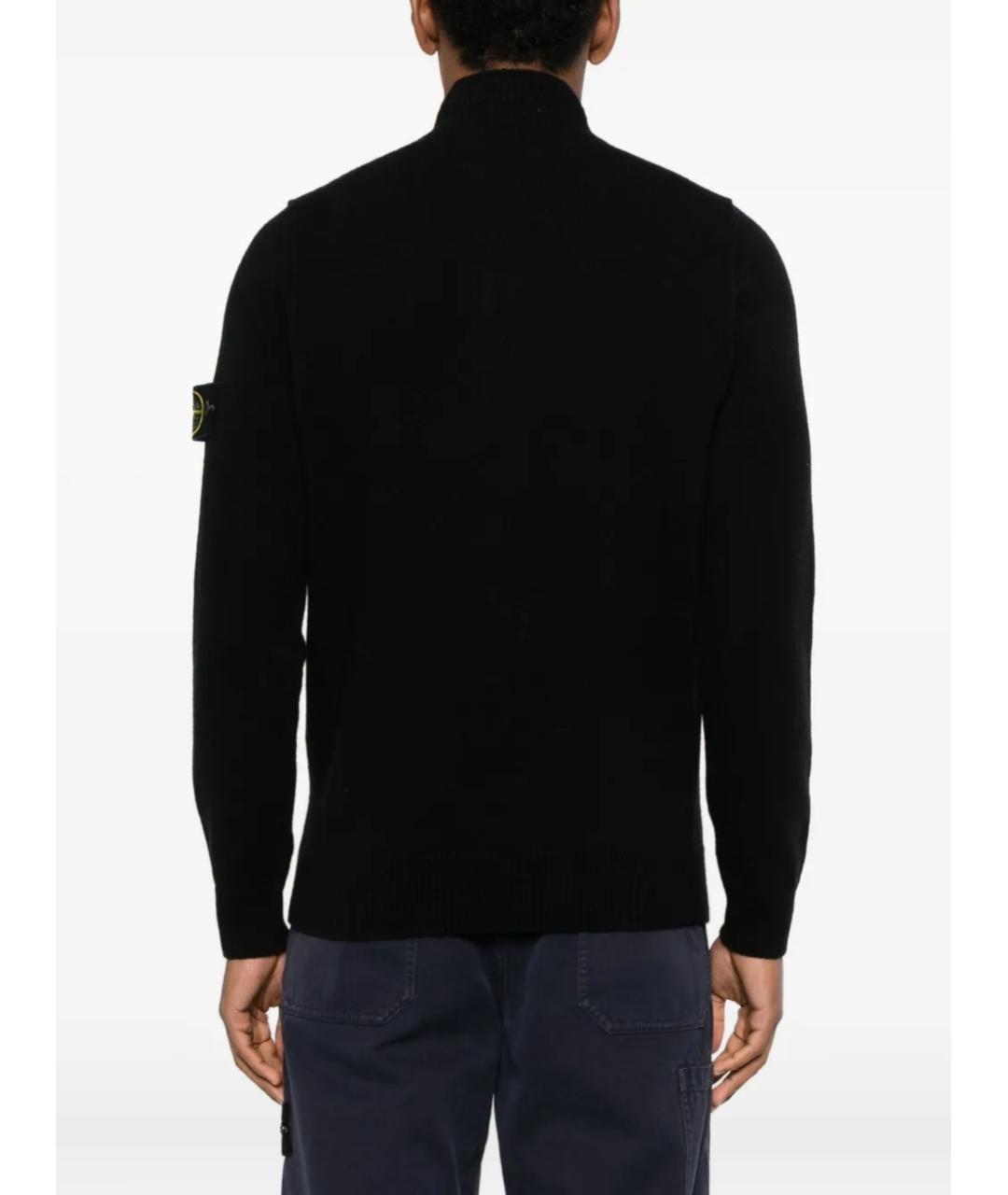 STONE ISLAND Черный шерстяной джемпер / свитер, фото 4