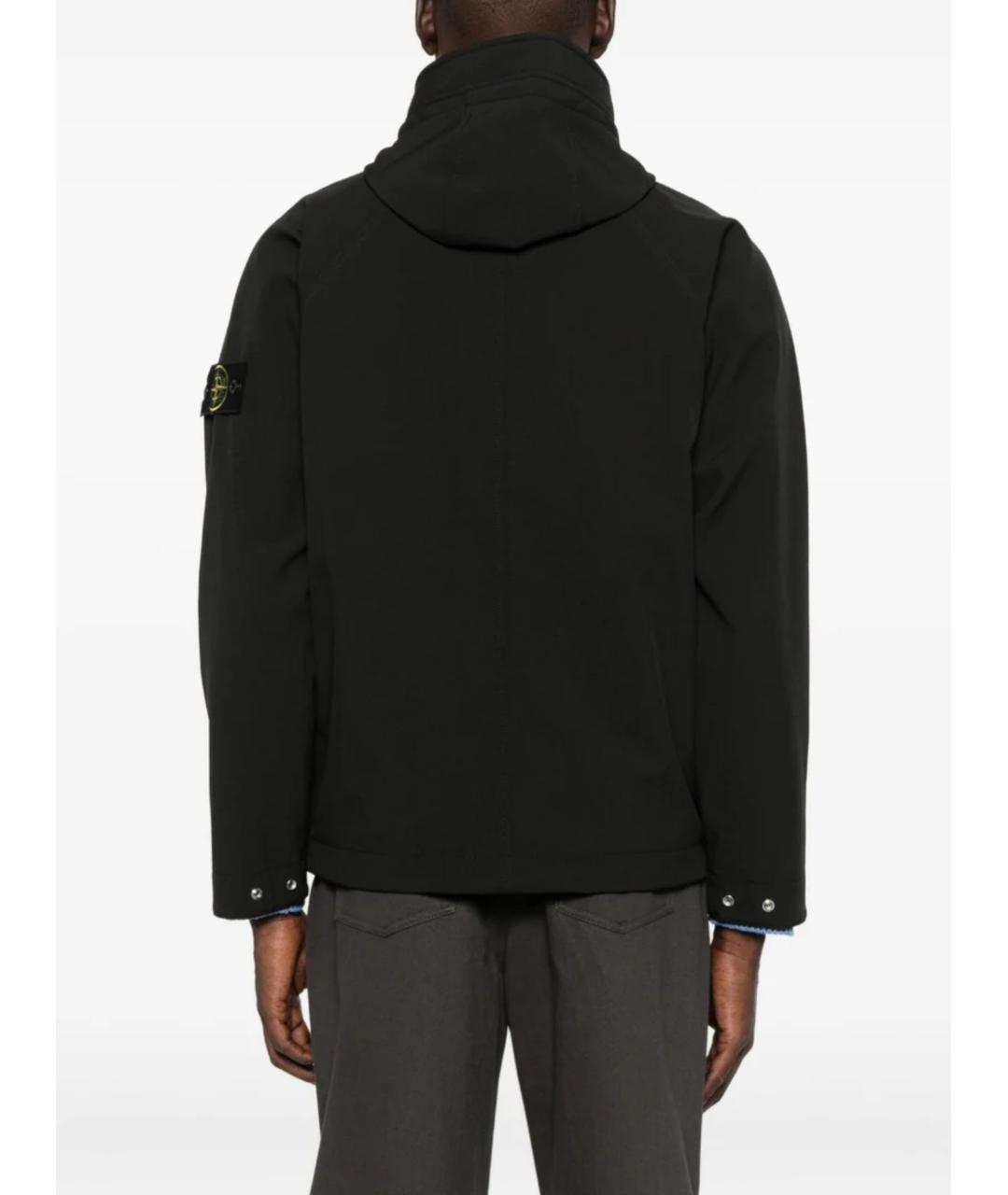 STONE ISLAND Черная полиэстеровая куртка, фото 4