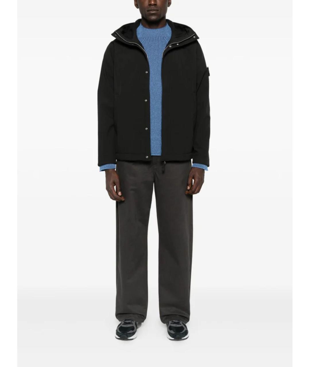 STONE ISLAND Черная полиэстеровая куртка, фото 2