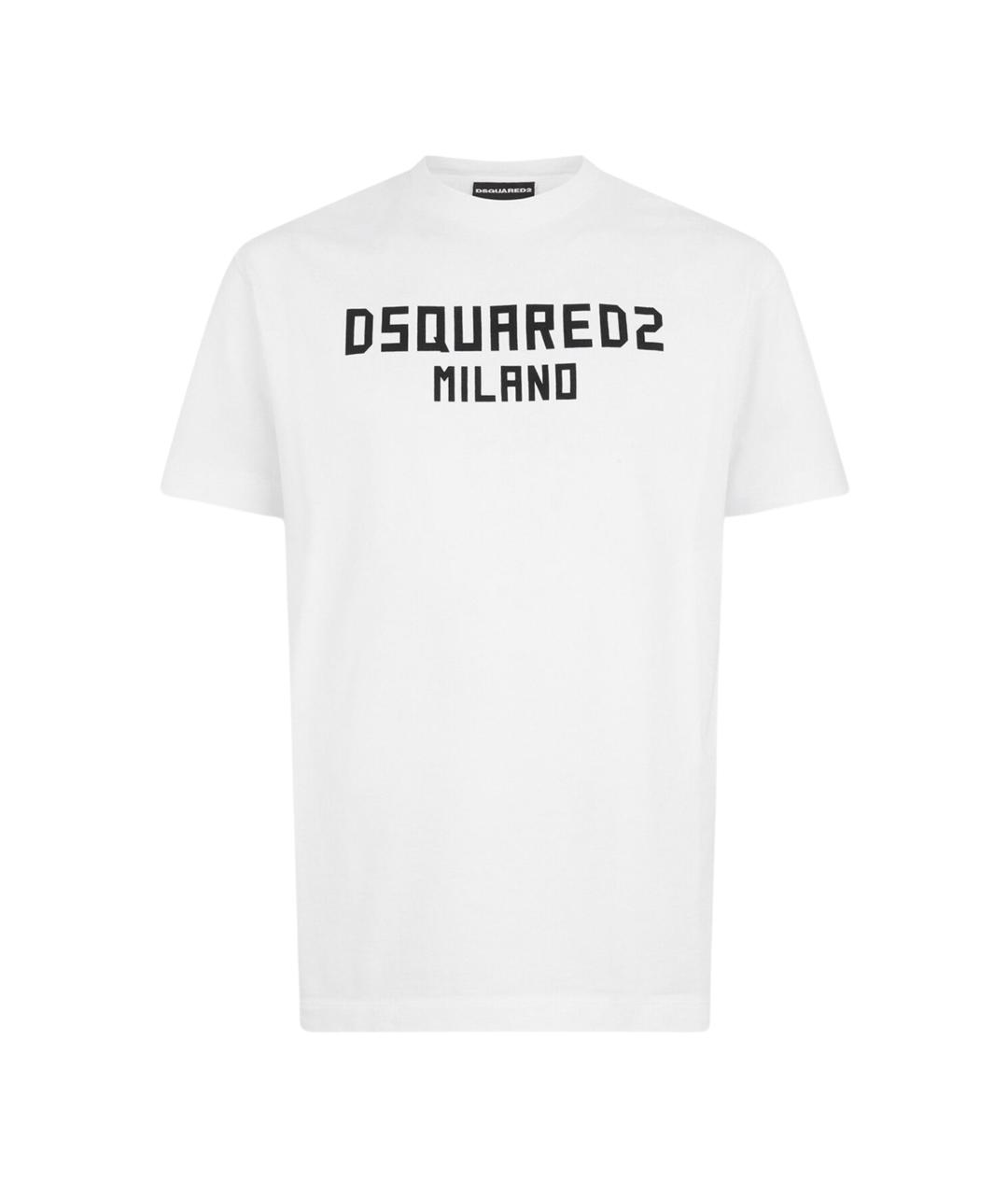 DSQUARED2 Белая хлопковая футболка, фото 1