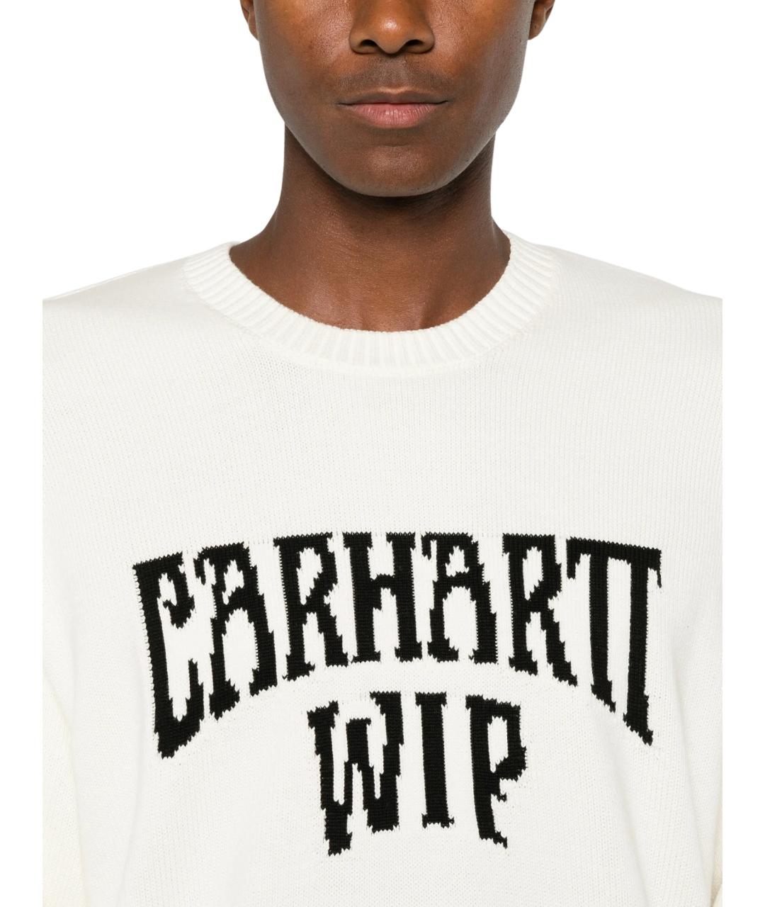 CARHARTT WIP Белый хлопковый джемпер / свитер, фото 5