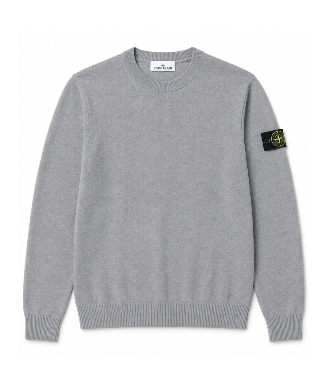 STONE ISLAND Серый шерстяной джемпер / свитер, фото 1