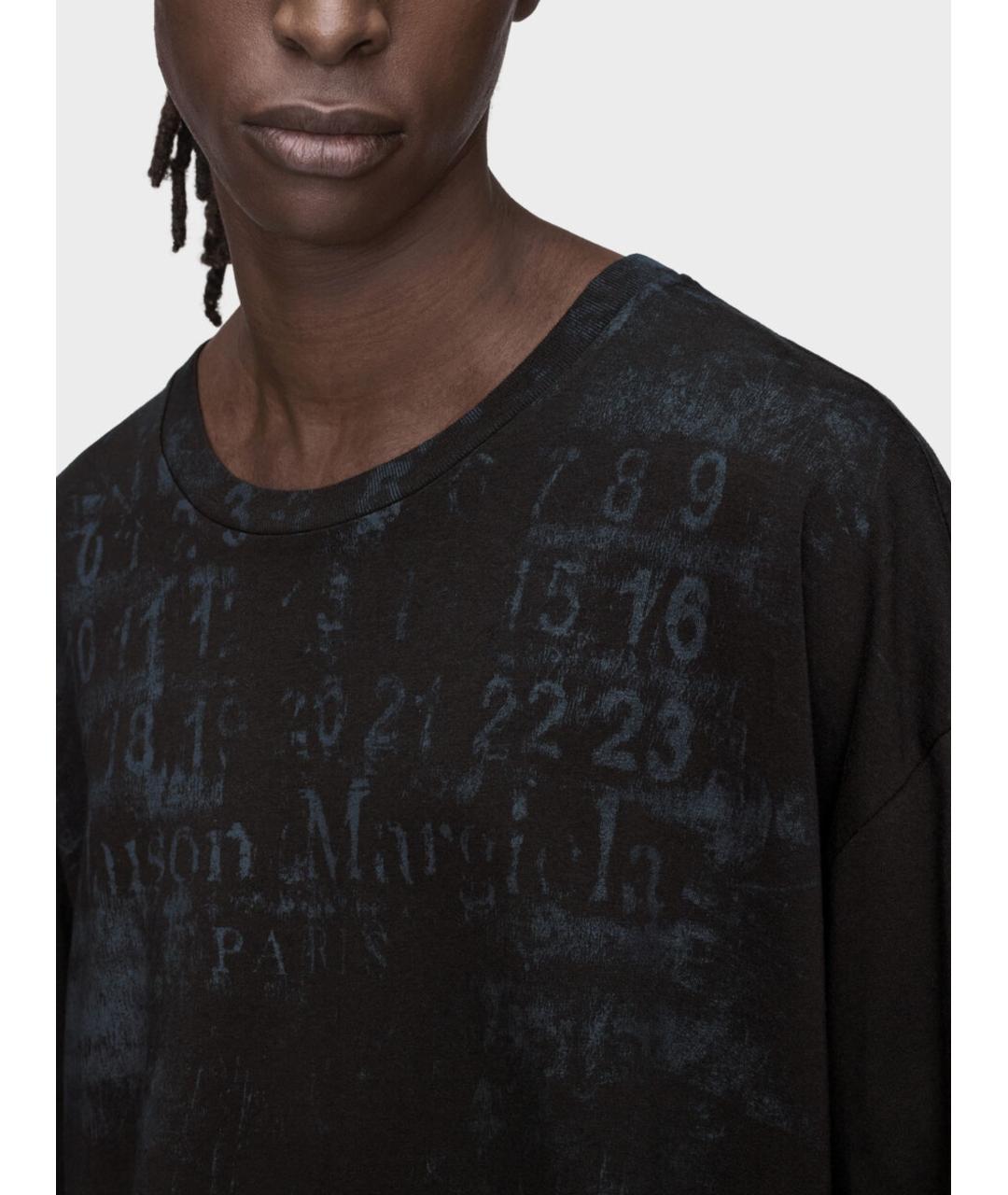MAISON MARGIELA Черная хлопковая футболка, фото 4