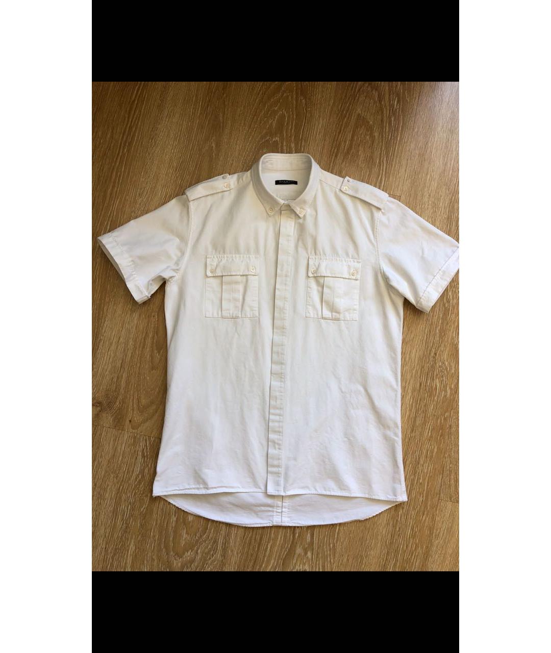 BALMAIN Белая хлопковая кэжуал рубашка, фото 8