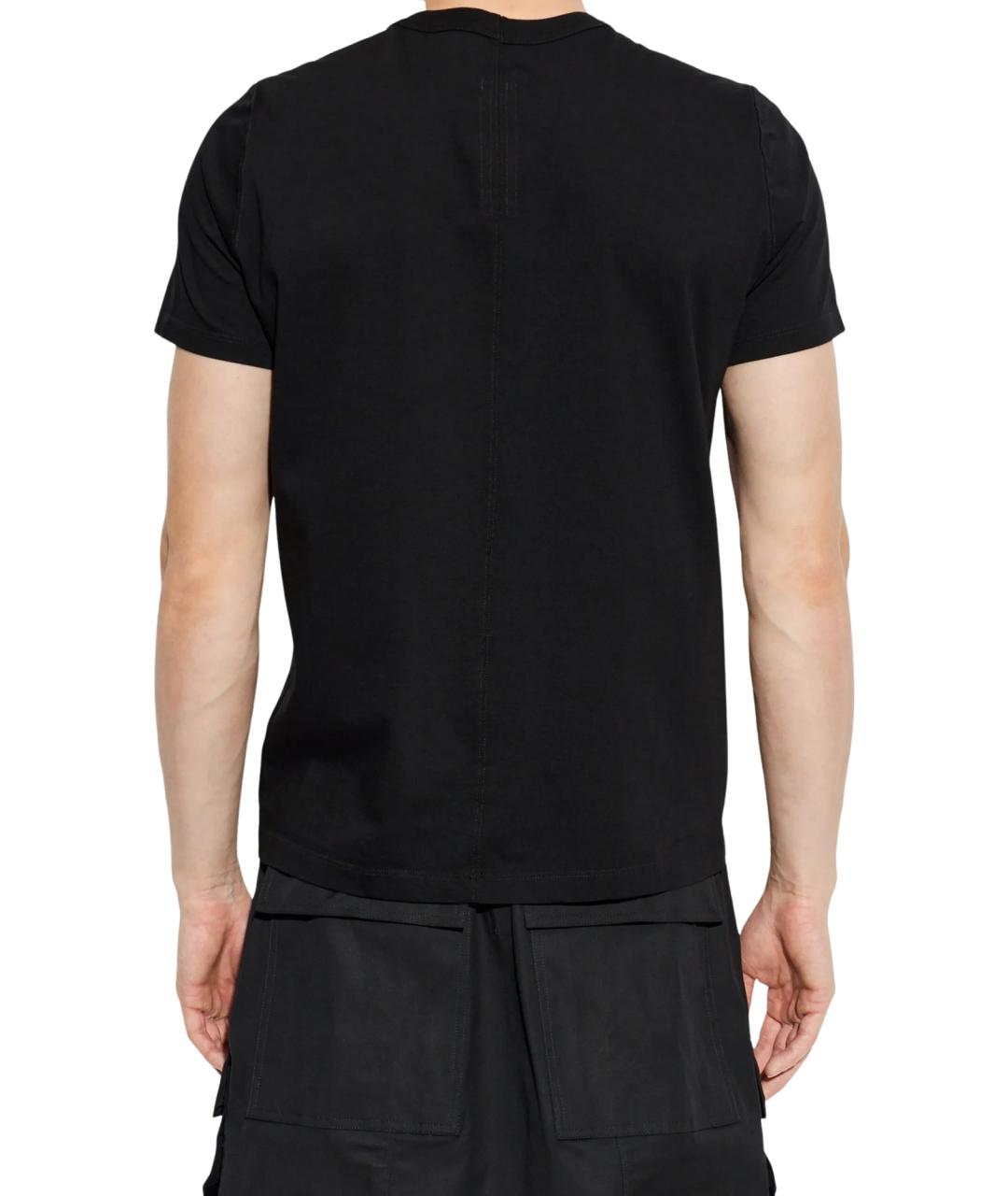 RICK OWENS Черная хлопковая футболка, фото 3