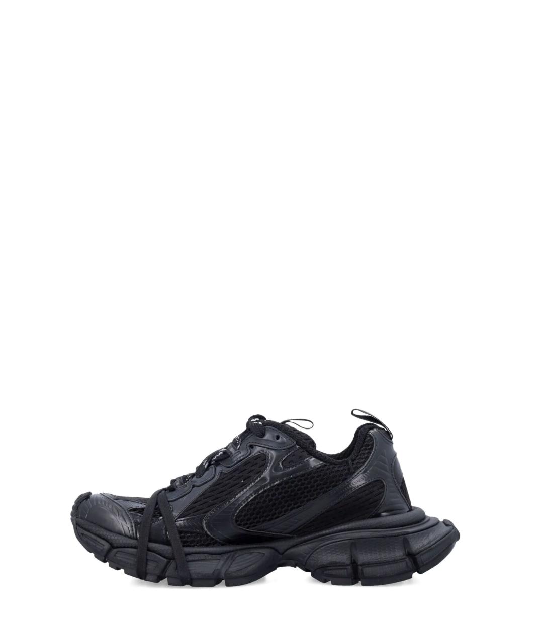 BALENCIAGA Черные синтетические низкие кроссовки / кеды, фото 3