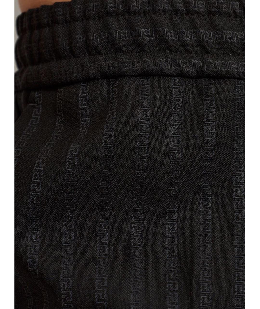 VERSACE Черные шерстяные повседневные брюки, фото 4