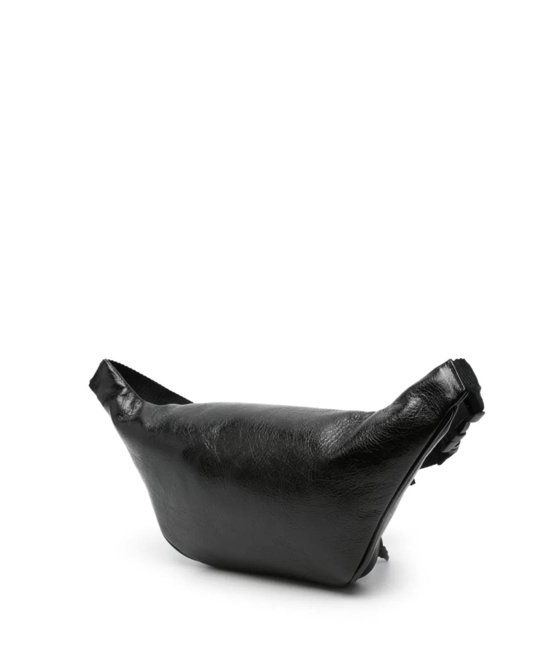 BALENCIAGA Черная кожаная сумка на плечо, фото 3