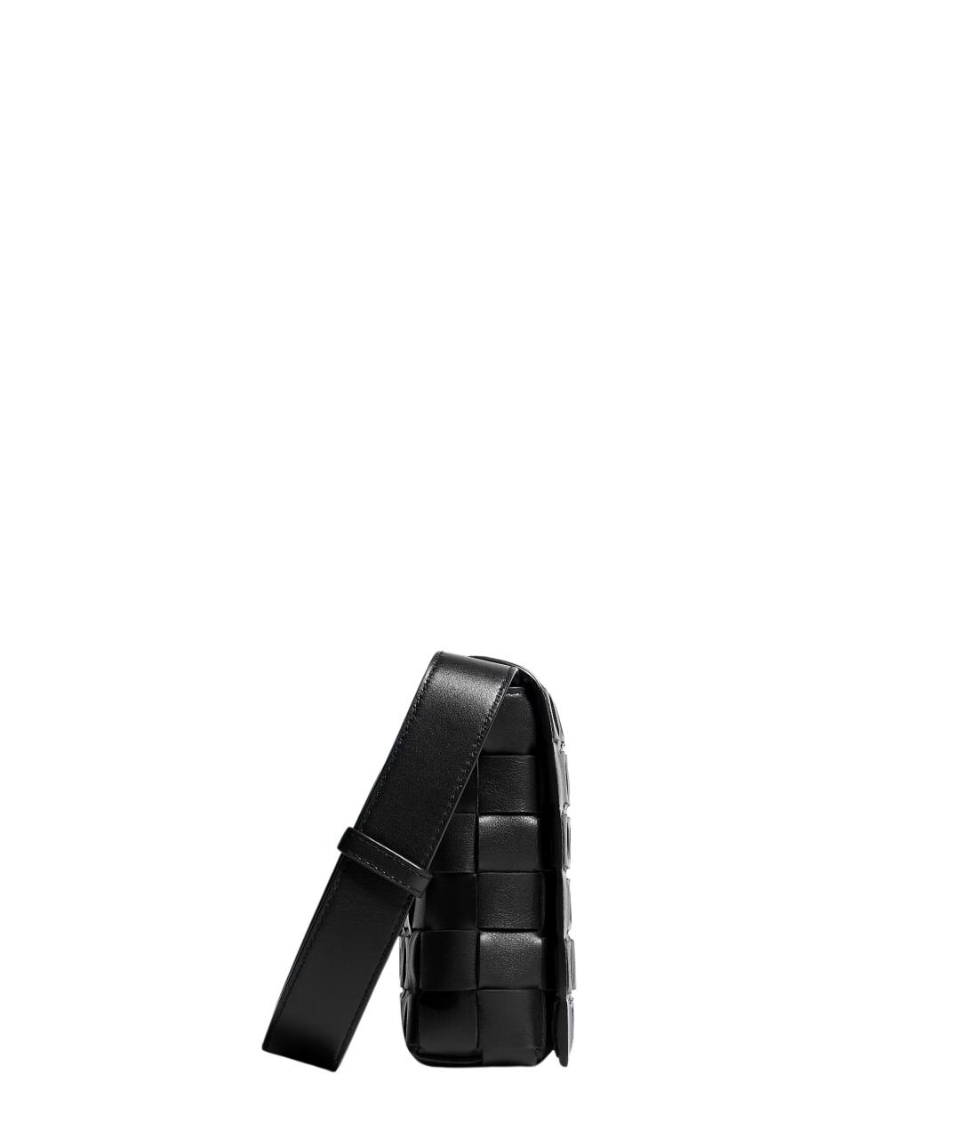BOTTEGA VENETA Черная кожаная сумка на плечо, фото 2