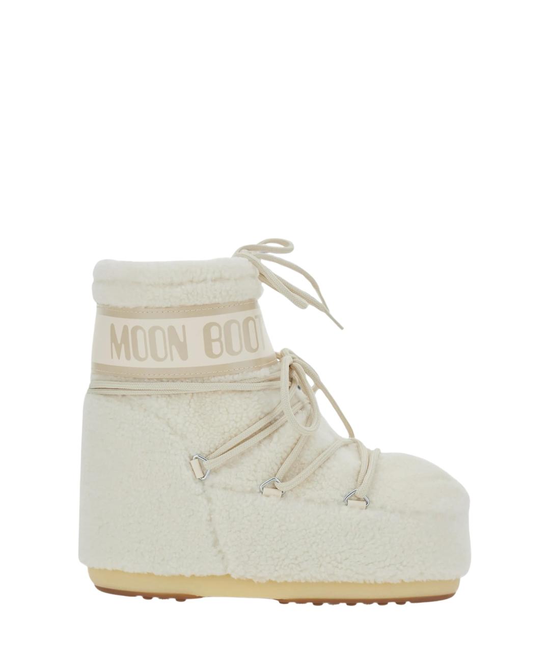 MOON BOOT Бежевые текстильные ботинки, фото 5