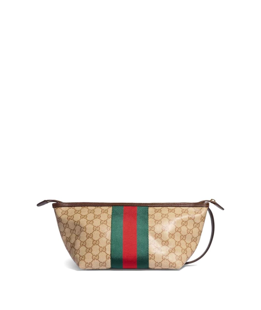 GUCCI Бежевая сумка на плечо из канвы, фото 6