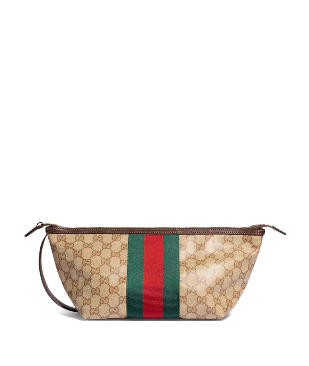 GUCCI Бежевая сумка на плечо из канвы, фото 4