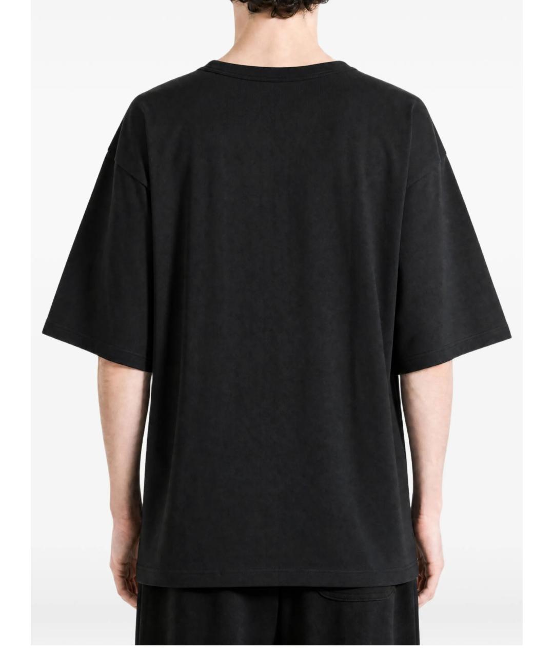 BALENCIAGA Черная хлопковая футболка, фото 4