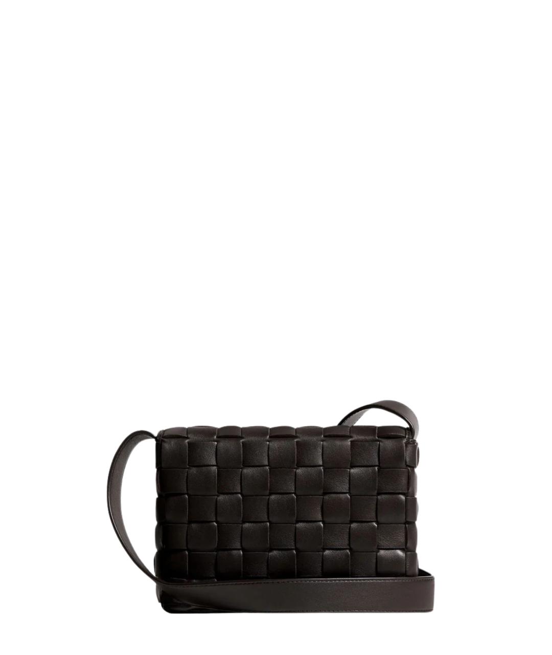 BOTTEGA VENETA Коричневая кожаная сумка на плечо, фото 3