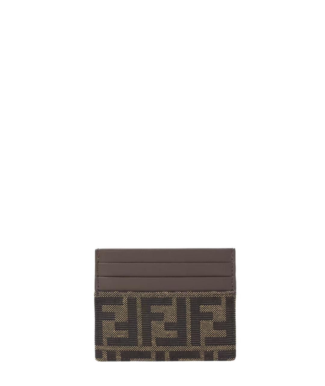 FENDI Коричневый кожаный кардхолдер, фото 4
