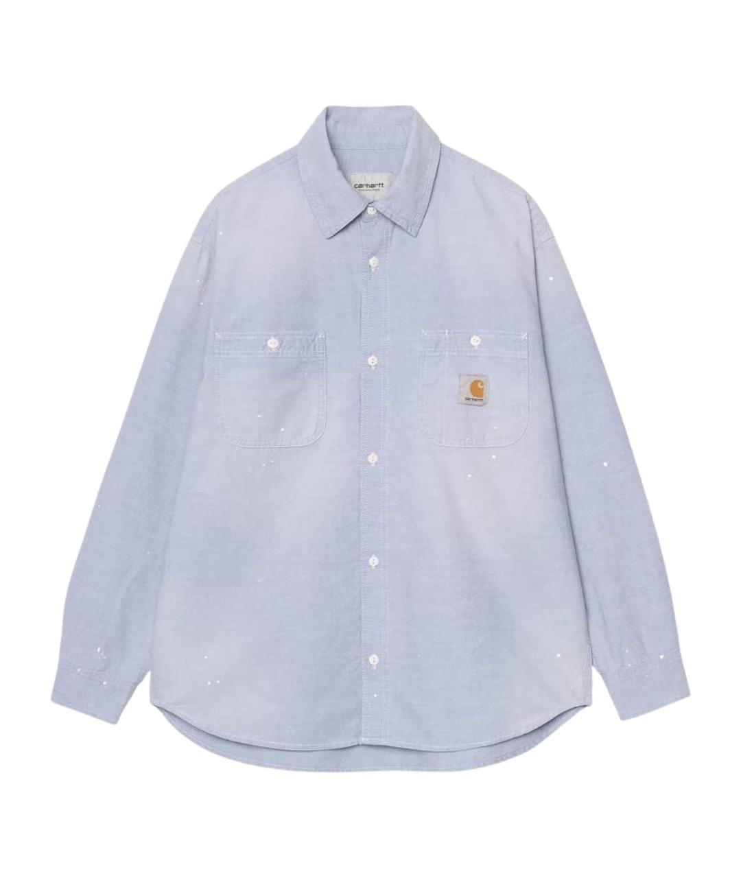 CARHARTT WIP Голубая хлопковая кэжуал рубашка, фото 1