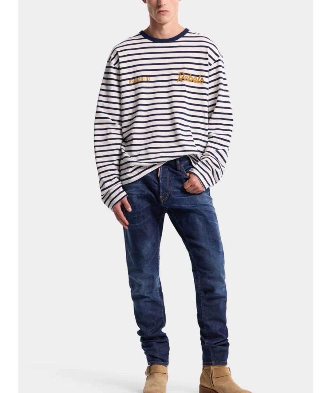 DSQUARED2 Синие хлопковые джинсы, фото 3