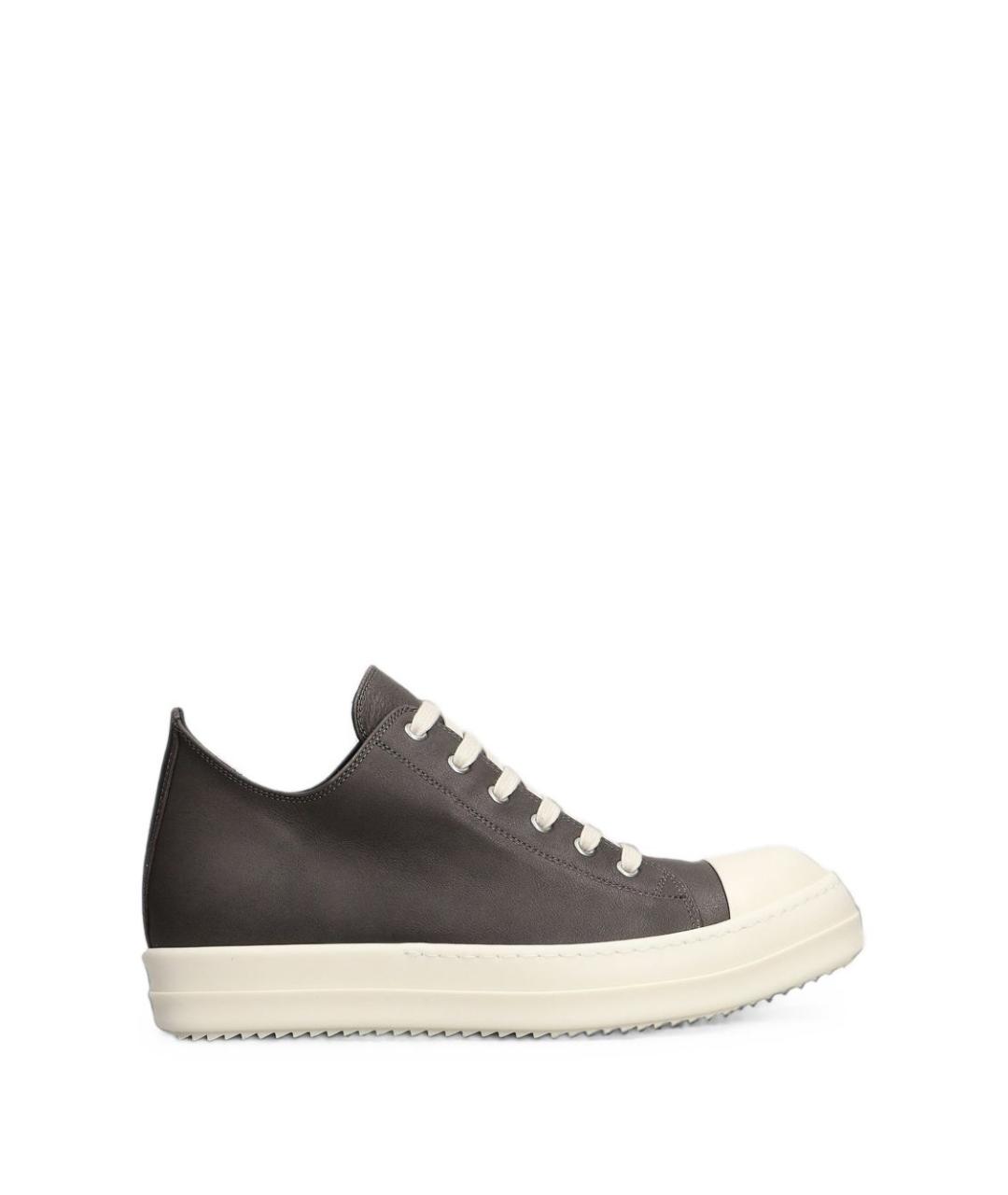 RICK OWENS Черные кожаные высокие кроссовки / кеды, фото 6