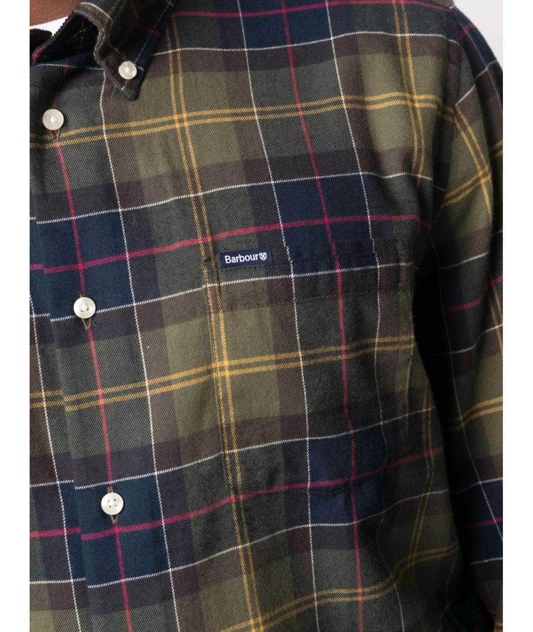 BARBOUR Зеленая хлопковая кэжуал рубашка, фото 4