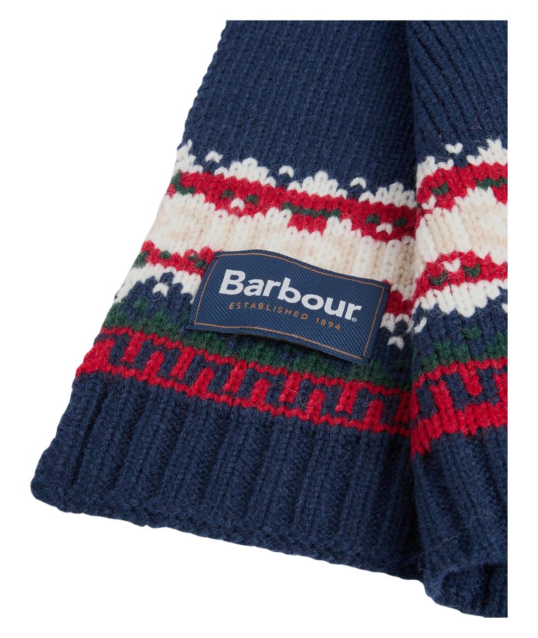 BARBOUR Синий шарф, фото 5