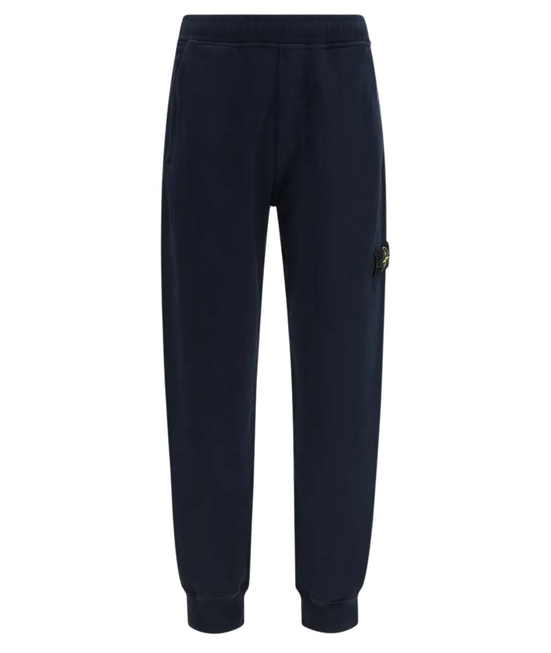 STONE ISLAND Синие хлопковые повседневные брюки, фото 1