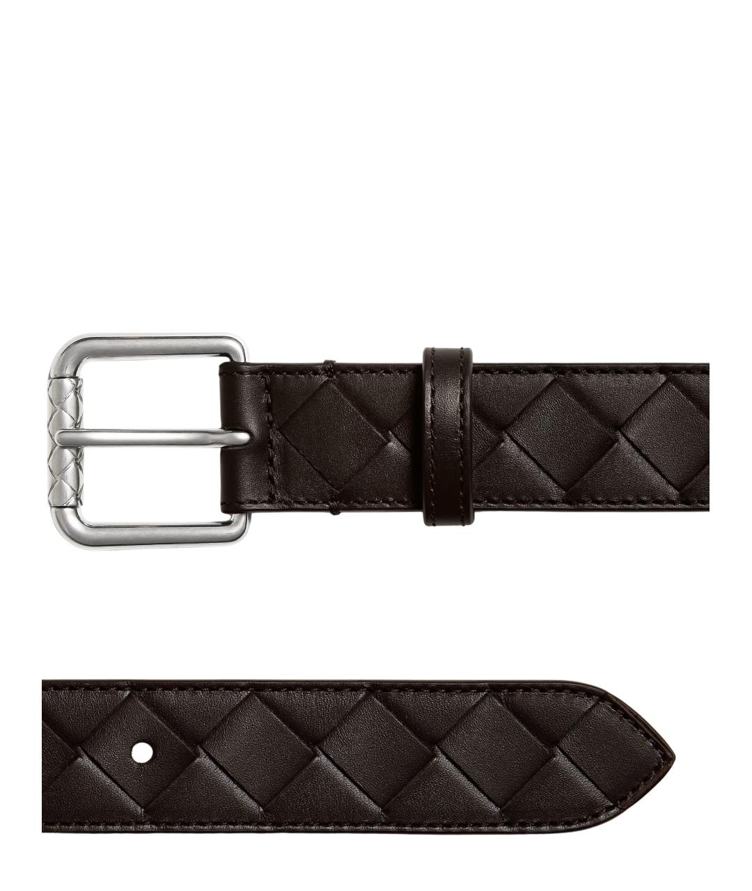 BOTTEGA VENETA Коричневый кожаный ремень, фото 2