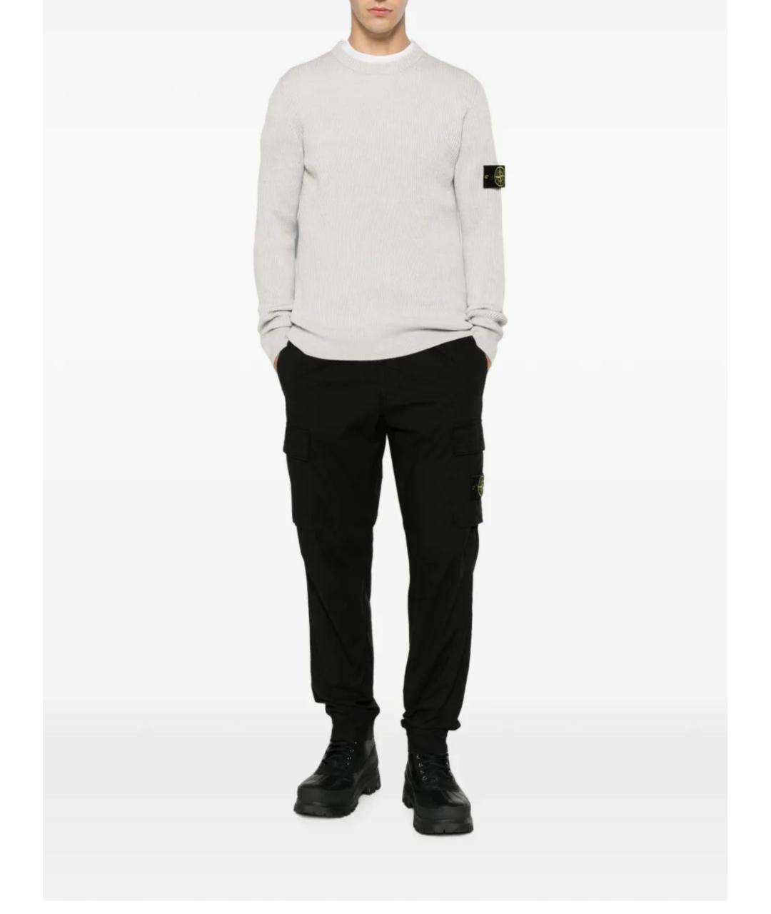 STONE ISLAND Бежевый шерстяной джемпер / свитер, фото 2