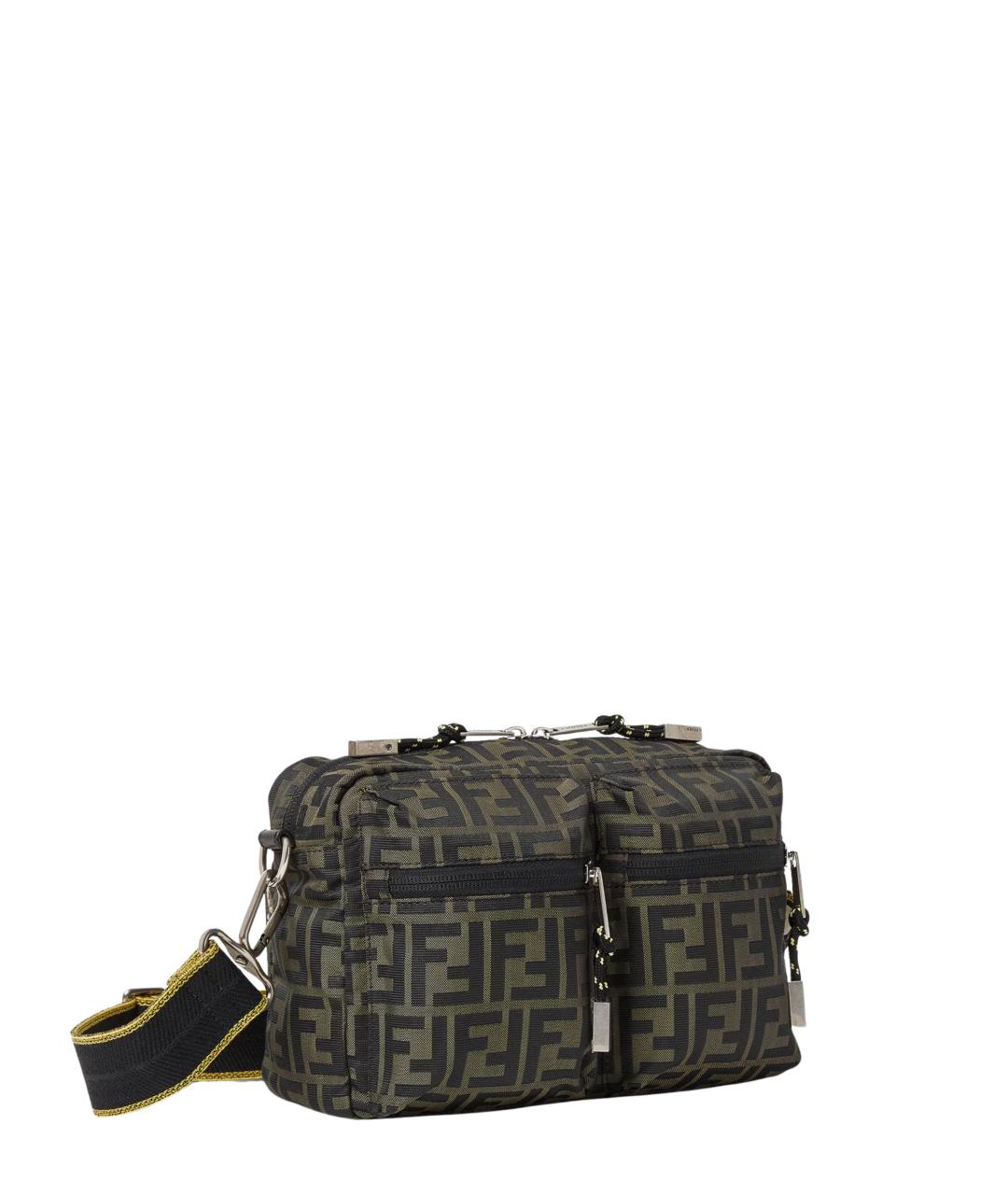 FENDI Коричневая синтетическая сумка на плечо, фото 2