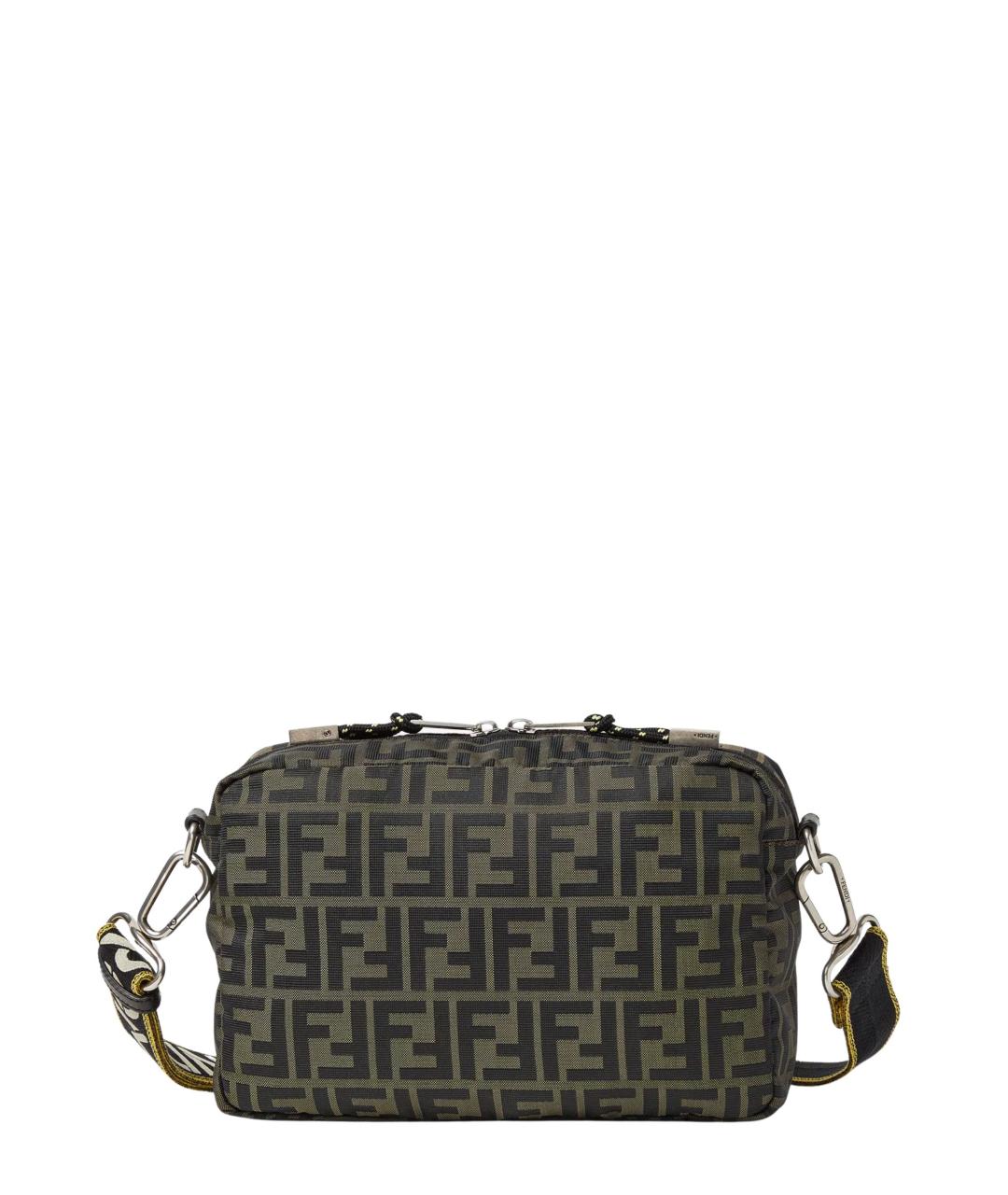 FENDI Коричневая синтетическая сумка на плечо, фото 3