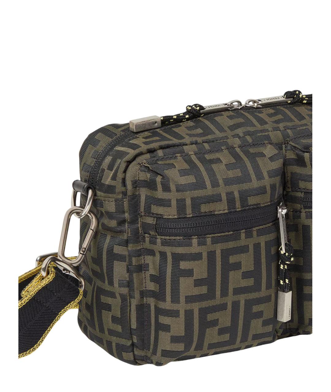 FENDI Коричневая синтетическая сумка на плечо, фото 5