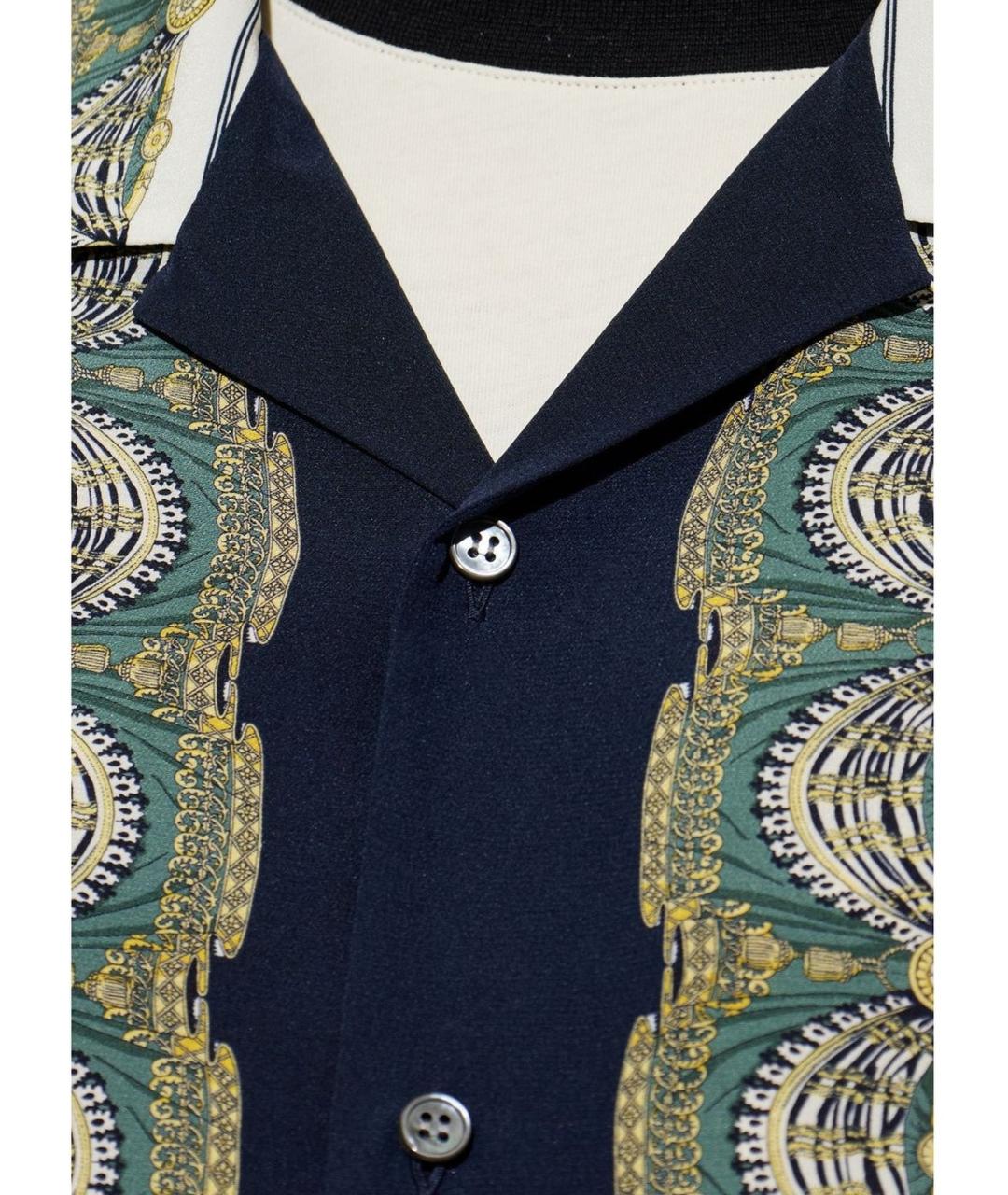 VERSACE Мульти шелковая кэжуал рубашка, фото 4