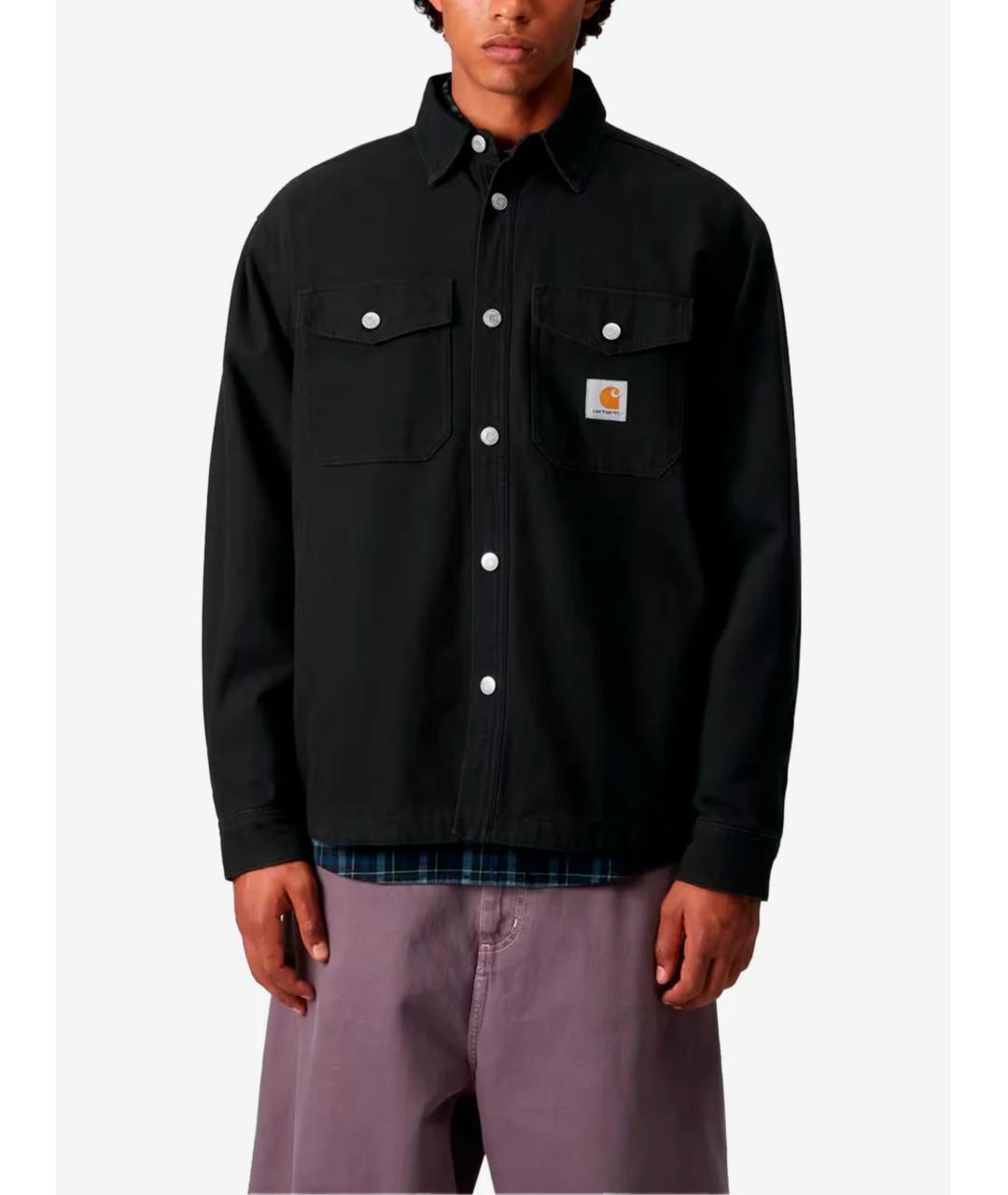 CARHARTT WIP Черная хлопковая кэжуал рубашка, фото 3